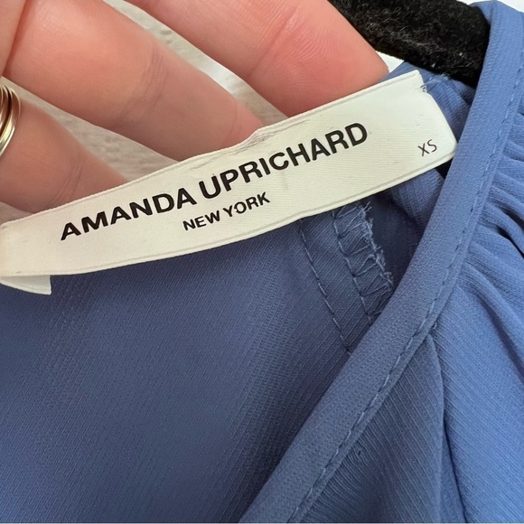 Amanda Uprichard Revolve Charleigh Romper Long Sleeve in Oxford Blue Size XS - Picture 4 of 12